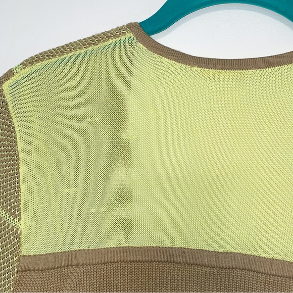 Rebecca Minkoff | Sweater Cardigan Women’s Size XS Yellow Tan Stripe - Picture 6 of 6